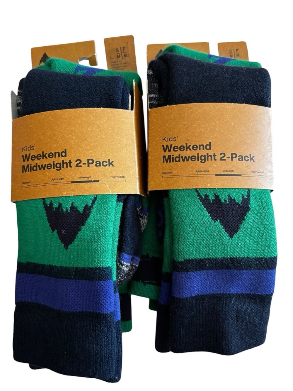 NEW FOUR PAIRS BURTON Weekend Midweight Kids Small/Medium (12.5-1.5) Socks